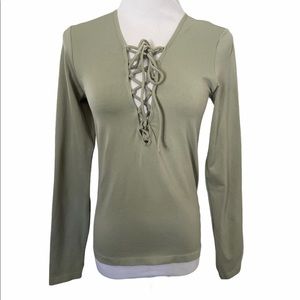 Forever21 Green Sage Stretchy long sleeve shirt